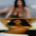 Blonde woman middle looking