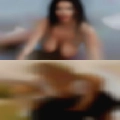 Muscular naked woman posing