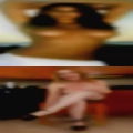 Naked woman masturbating with