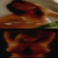 Naked woman and baboons