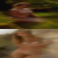 Woman staring swinging